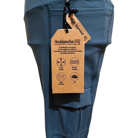 Avalanche Women’s Lined Compression Leggings Slate Blue Size S/P NWT - Picture 2 of 10
